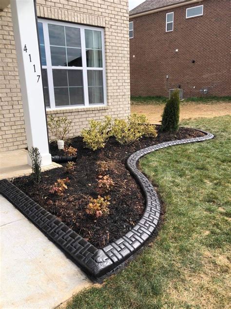 Decorative Concrete Curbing In 2023 Small Yard Landscaping Front