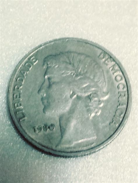 A Close Up Of A Coin On A White Surface