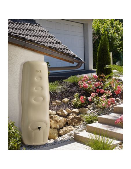 BELLIJARDIN Récupérateur à eau Profil 400 litres beige