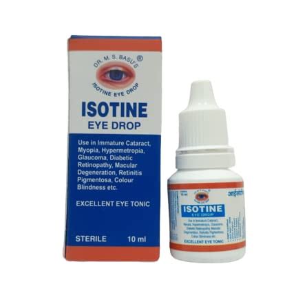 DR M S BASU S ISOTINE EYE DROP For Digital Screen Strain Redness