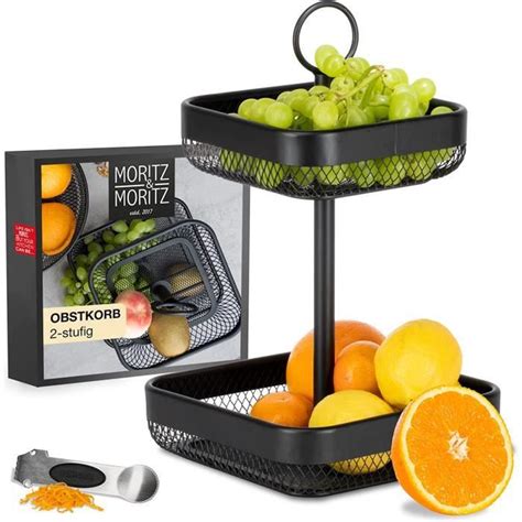 Moritz Moritz Pr Sentoir Fruits Noir M Tal Plat Fruits Moderne