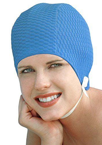 Bathing Caps For Women Waffle Weave Chin Strap Swim Cap Bathing Cap