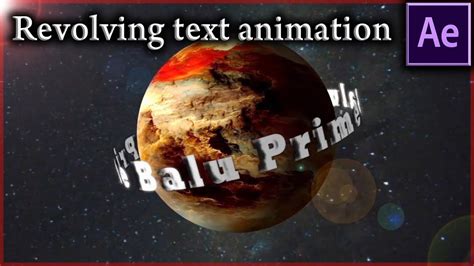 Revolving Text Animation Around Sphere After Effects Tutorial Youtube