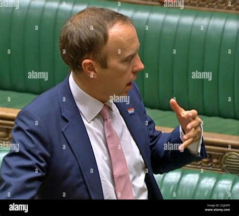 Heath Secretary Matt Hancock Speaking In The House Of Commons High