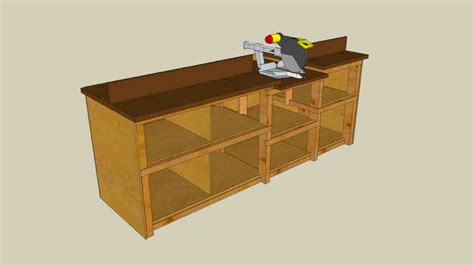 Miter Saw Workbench – Free Woodworking Plan.com