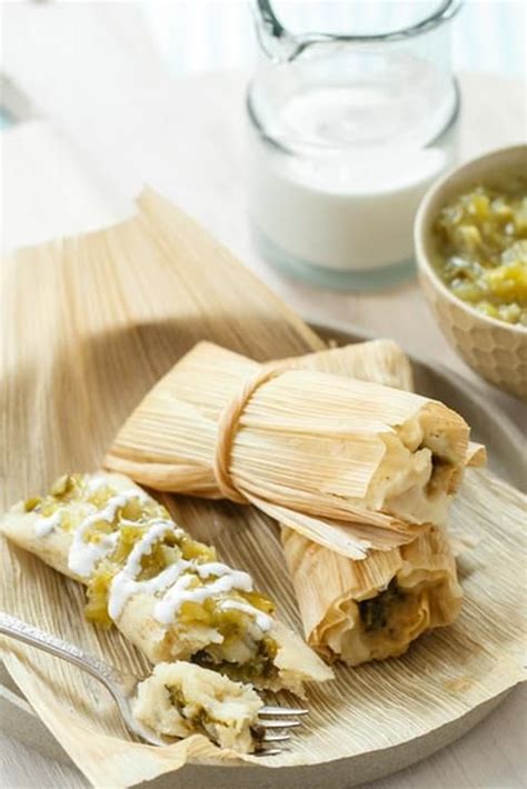 Roasted Poblano And Cheese Tamales Recipe Recipe Mexican Food