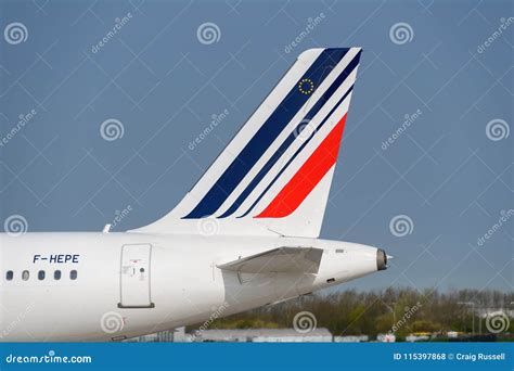 Air France Airbus A320 Tail Editorial Stock Photo - Image of airplane ...