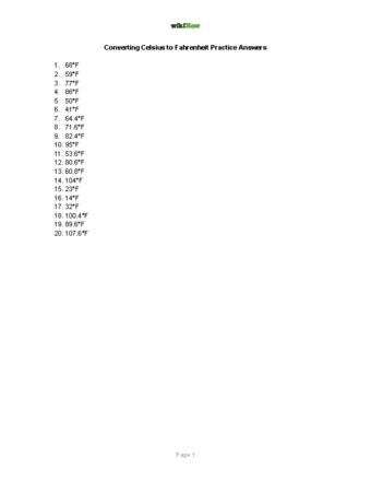 How To Convert Celsius To Fahrenheit Formula Conversion Table