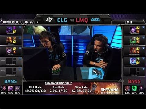 Counter Logic Gaming Vs LMQ S4 NA LCS Summer Split 2014 SuperWeek 1