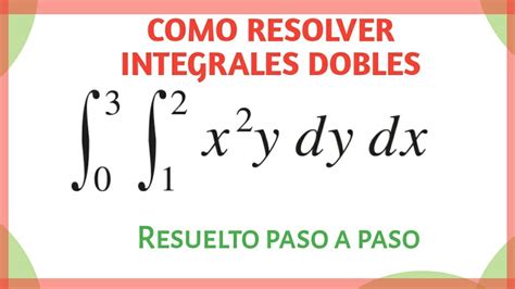 C Mo Resolver Integrales Dobles F Cil Y Rapido Youtube