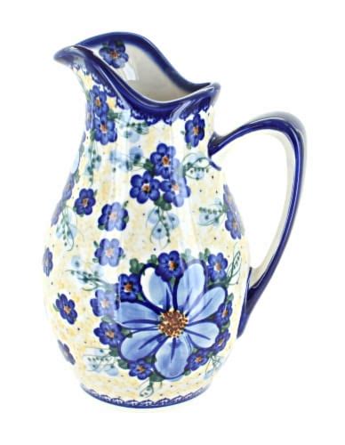 Blue Rose Polish Pottery Daisy Surprise Pitcher 1 Smith’s Food And Drug