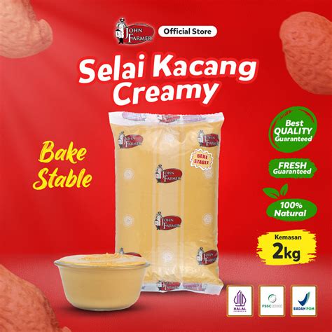 Jual John Farmer Peanut Butter Creamy Kg Creamy Peanut Butter