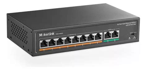 Mokerlink Interruptor Poe De 8 Puertos Con 2 Gigabit Uplink Envío gratis