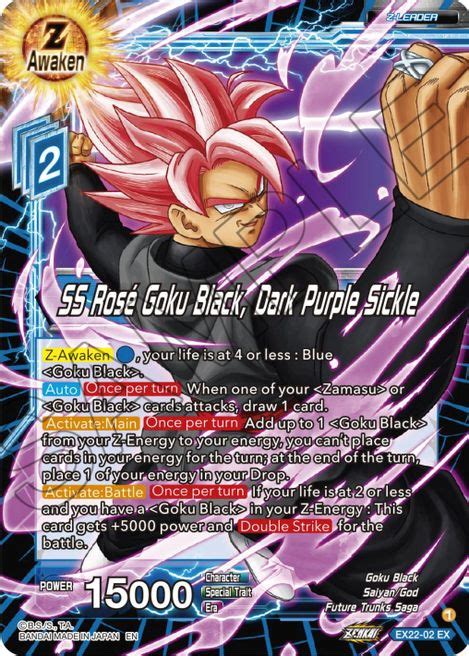 SS Rose Goku Black Dark Purple Sickle Expansion Set Ultimate Deck