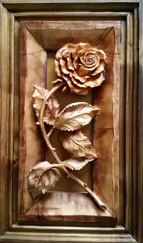 Роза. | Резьба по дереву, кости и камню (com imagens) | Artesanato ...