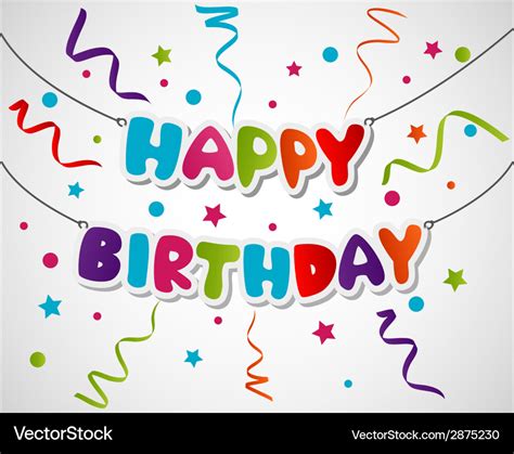 Happy Birthday Greeting Card Background Royalty Free Vector