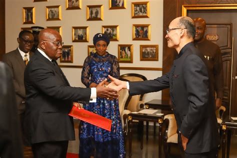 Akufo Addo Receives Letters Of Credence Of Ambassador Of China To Ghana