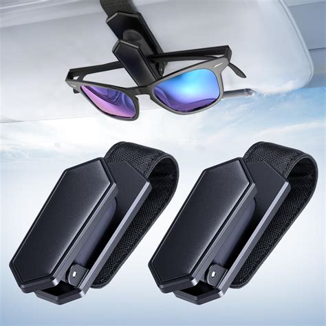 Innovative Sunglasses Holder For Car Visor Clip Pack Easy One Hand