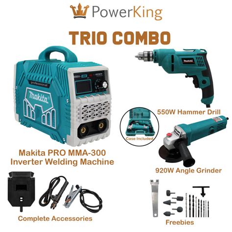 MK PRO MMA 300 Welding Machine 2in1 MK M0600 Drill 9523B Grinder