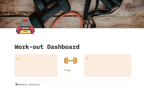 Notion Galeria De Modelos Workout Dashboard