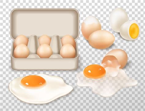 Free Vector Farm Eggs Realistic Composition Consisting Of Fried