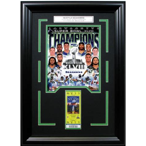 Seattle Seahawks Ticket Collage Autographed 8x10