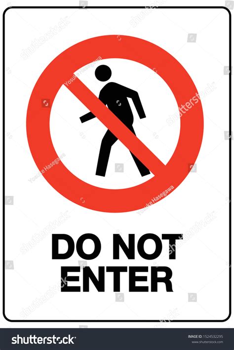 Vektor Stok No Entry Sign Stop Sign Vector Tanpa Royalti