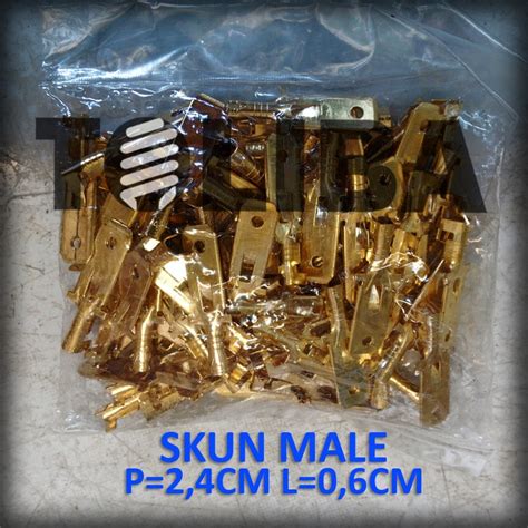 Jual Skun Male Cowok Skun Gepeng Untuk Soket Motor Mobil Aki Shopee