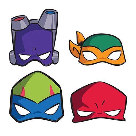 Rise Of The TMNT paper masks, 8 per package | Teenage mutant ninja ...