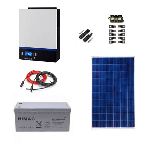 Ripley KIT SOLAR FOTOVOLTAICO 3000W HÍBRIDO MEDIO ALTO CONSUMO