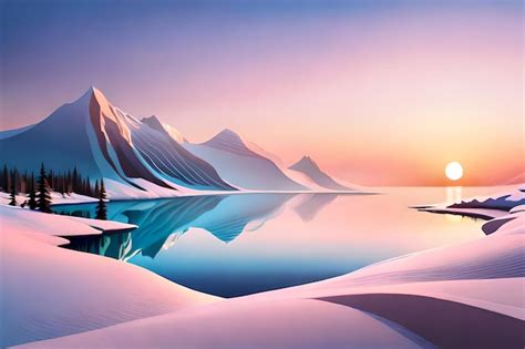 Premium AI Image | beautiful landscape view with pastel colors