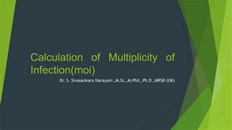 how to calculate multiplicity of infection