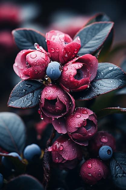 Premium AI Image | Blueberry Bush Landscape Dynamic Background