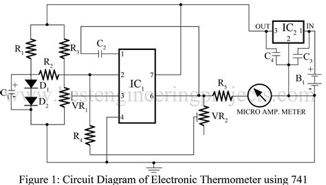 Digital Clinical Thermometer Circuit Diagram