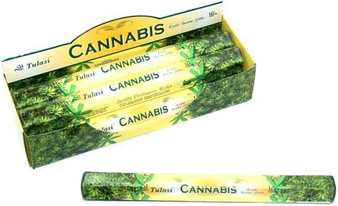 Tulasi Cannabis Caja De Seis Tubos Stick Hexagonal Incienso