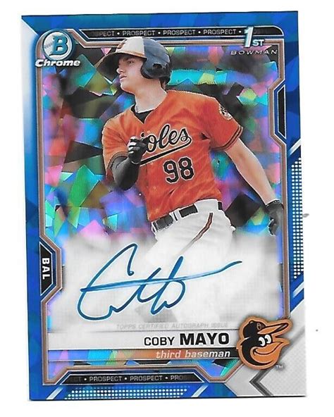 Coby Mayo Bowman Sapphire Edition Bspa Cm Chrome Prospect Auto