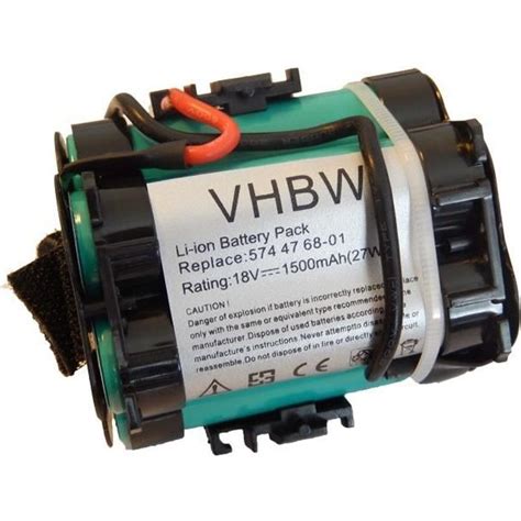 Vhbw Li Ion Batterie 1500mah Pour Tondeuse à Gazon Robot Tondeuse