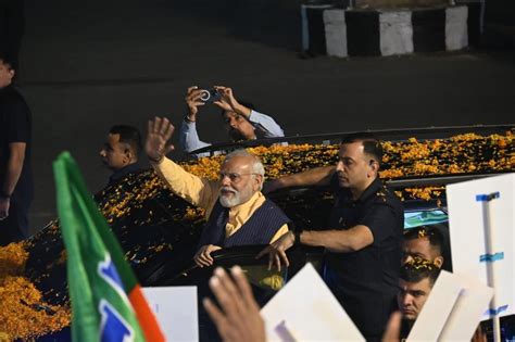 Slogans Of ‘jai Shri Ram Resound In Ranchi During Pm Modis Road Show