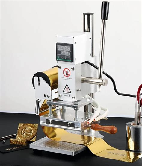 Manual Digital Hot Stamping Machine With T Slot Custom Logo Brass Mold