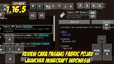 Review Cara Pasang Fabric Pojav Launcher Minecraft Indonesia Youtube