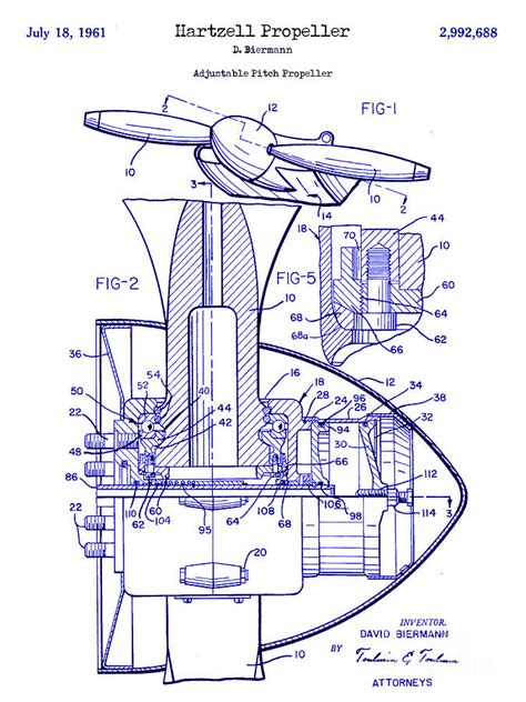 1961 Hartzell Propeller Blueprint Photograph by Jon Neidert | Pixels