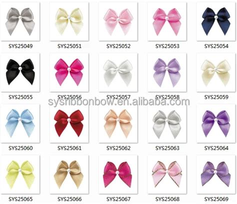 Wholesale Custom Small Satin Lingerie Bows Beautiful Luster Style For