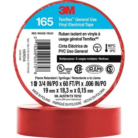 M Temflex General Use Vinyl Electrical Tape Mm X M