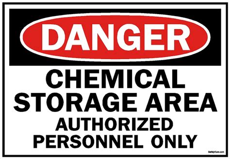 Chemical Storage Authorized Personnel Only Sign