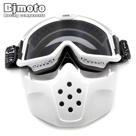 BJMOTO Motorcycle Face Mask Dust Mask with Detachable Goggles And Mouth ...