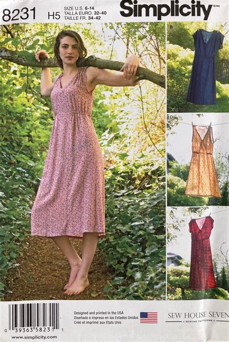 Simplicity 8232 Dress Sewing Pattern Size 6 14 Etsy