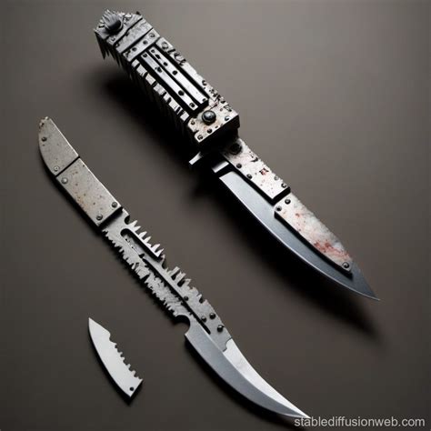 Razor Blade Post Apocalyptic Knife Stable Diffusion Online