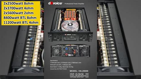 Ch Professional Power Amplifier Kelas H Dbvoice Ha Youtube