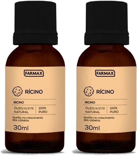 Óleo de Rícino 100 Puro 30ml Farmax 2 unidades Amazon br Beleza