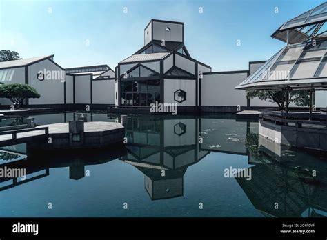 View of architecture in Suzhou Museum. Shot in suzhou, China Stock ...